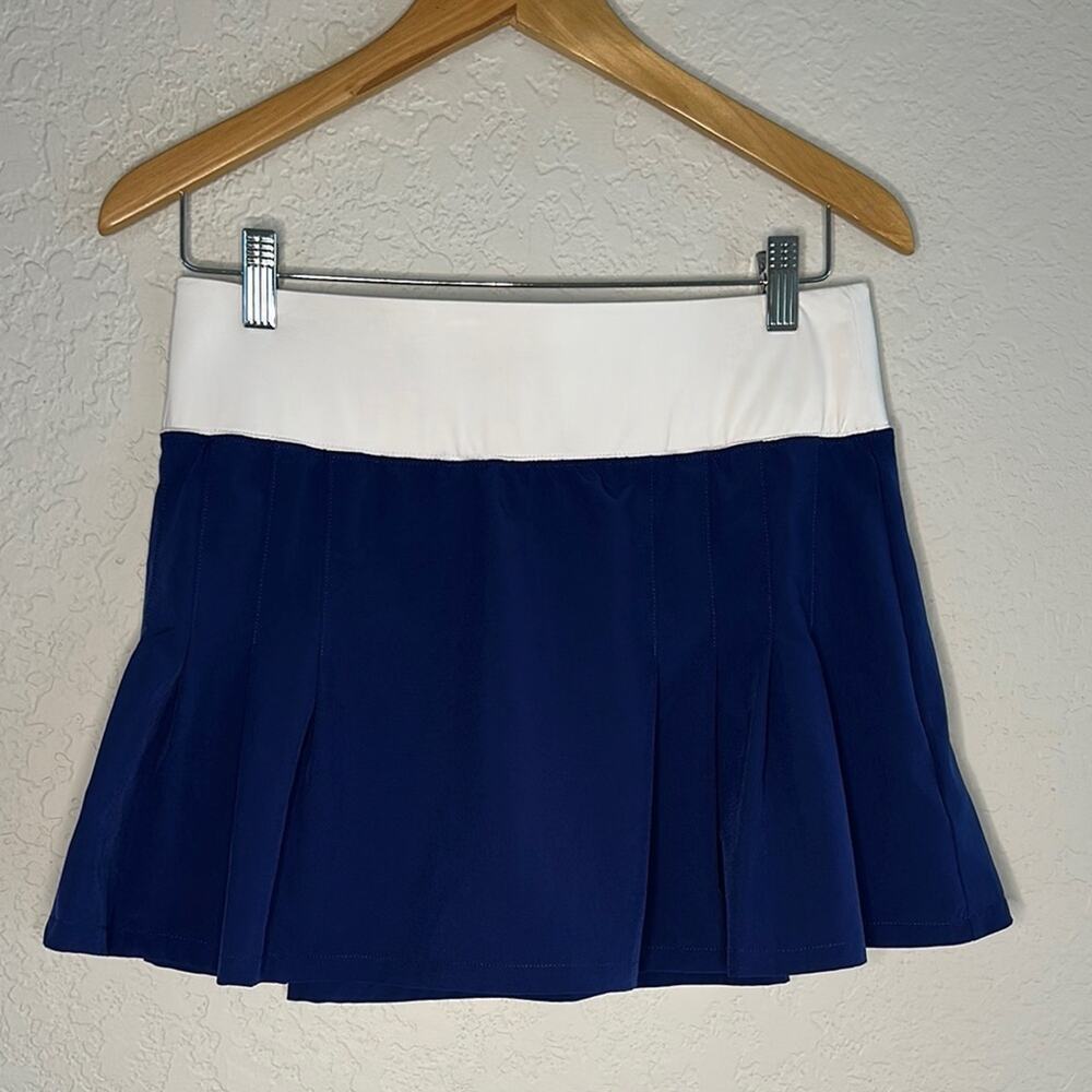 Prince Blue Skort White Band Tennis Pickleball Nautical Preppy Country Club Mini
